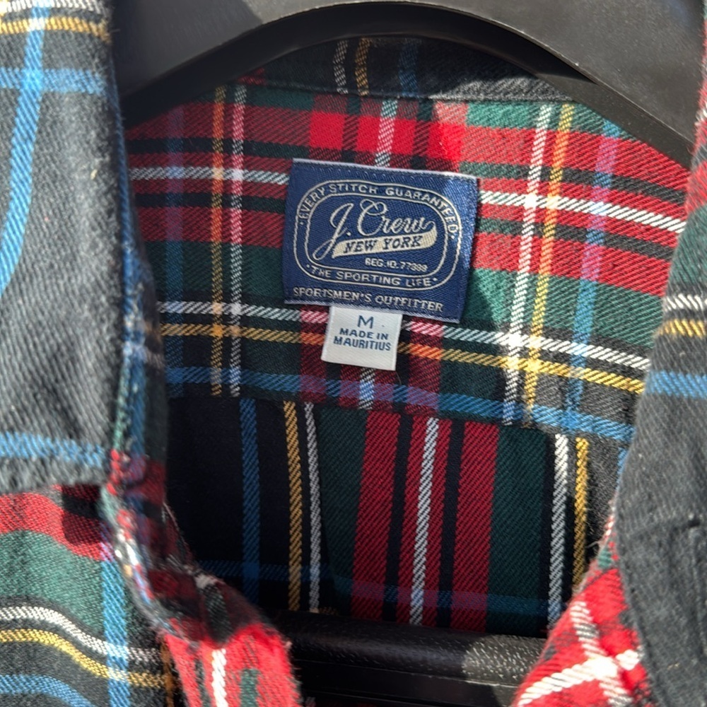 J. Crew Red and Green Plaid Button Down Shirt - Picture 2 of 3